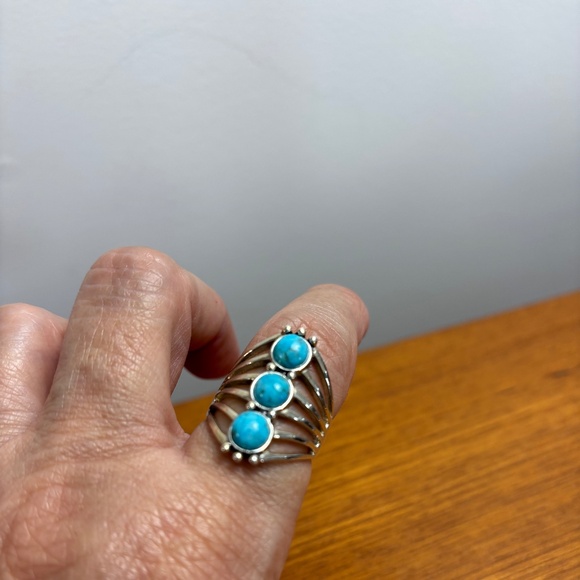New Turquoise and Sterling Silver Ring - Picture 5 of 13